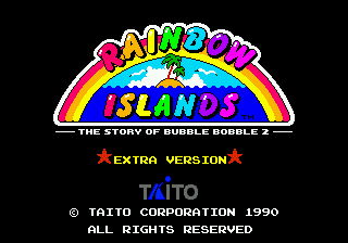 Заставка игры Rainbow Islands Extra